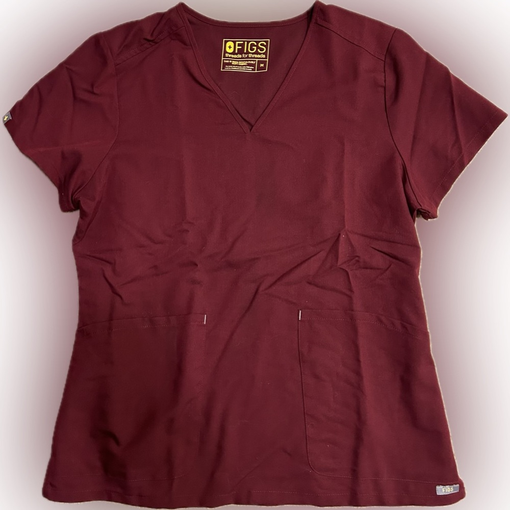 Maroon Figs scrub set. Size Medium